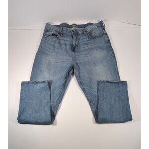 Old Navy Mens Blue Jeans Loose Relaxed Fit Light Wash Straight  38x30